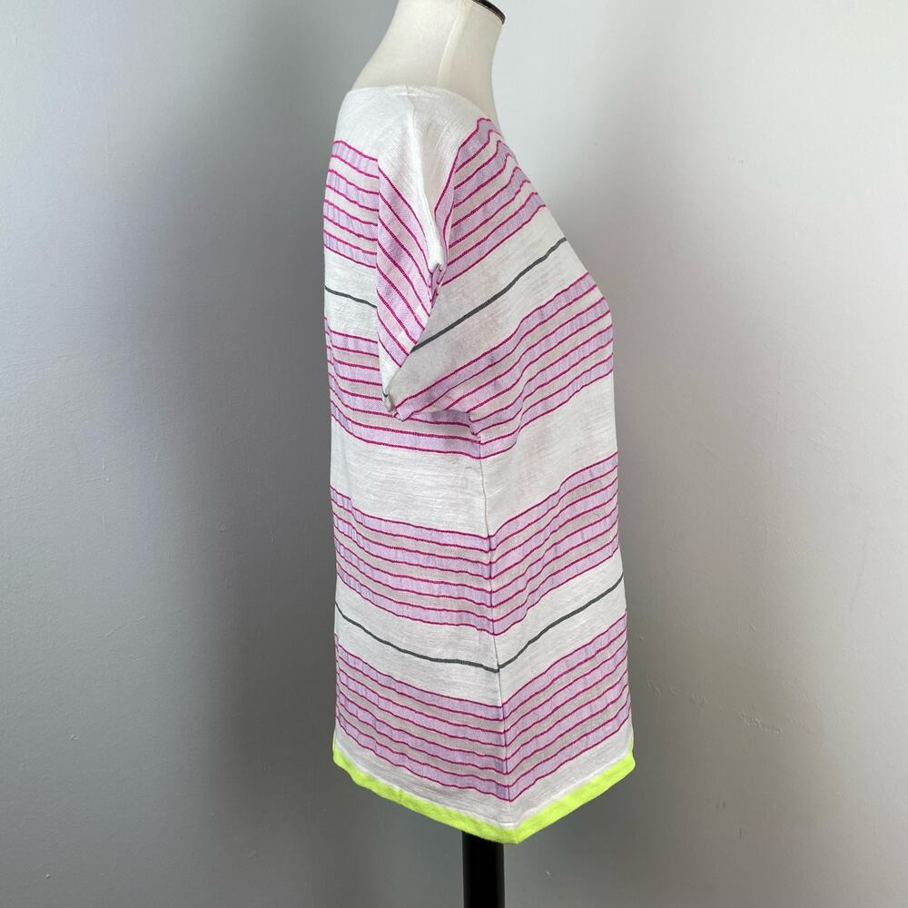 NEW Lemlem Handmade Striped Short Sleeve Top Small - Picture 5 of 7